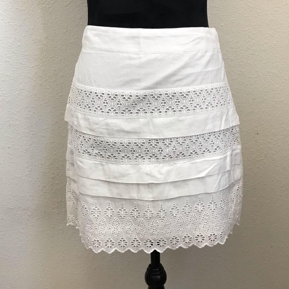 Gap White Eyelet Skirt